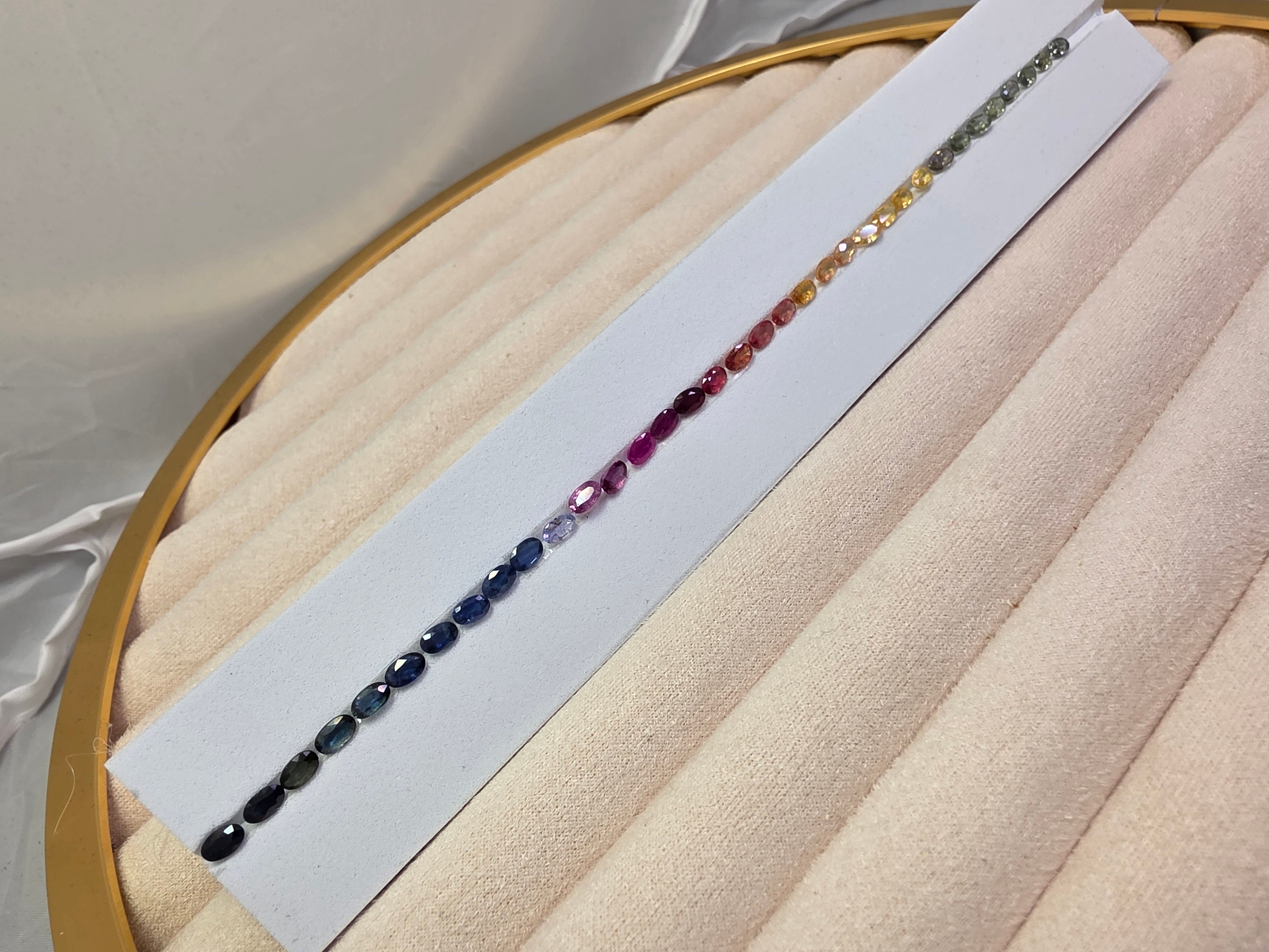 Lote de zafiro Multicolor Natural