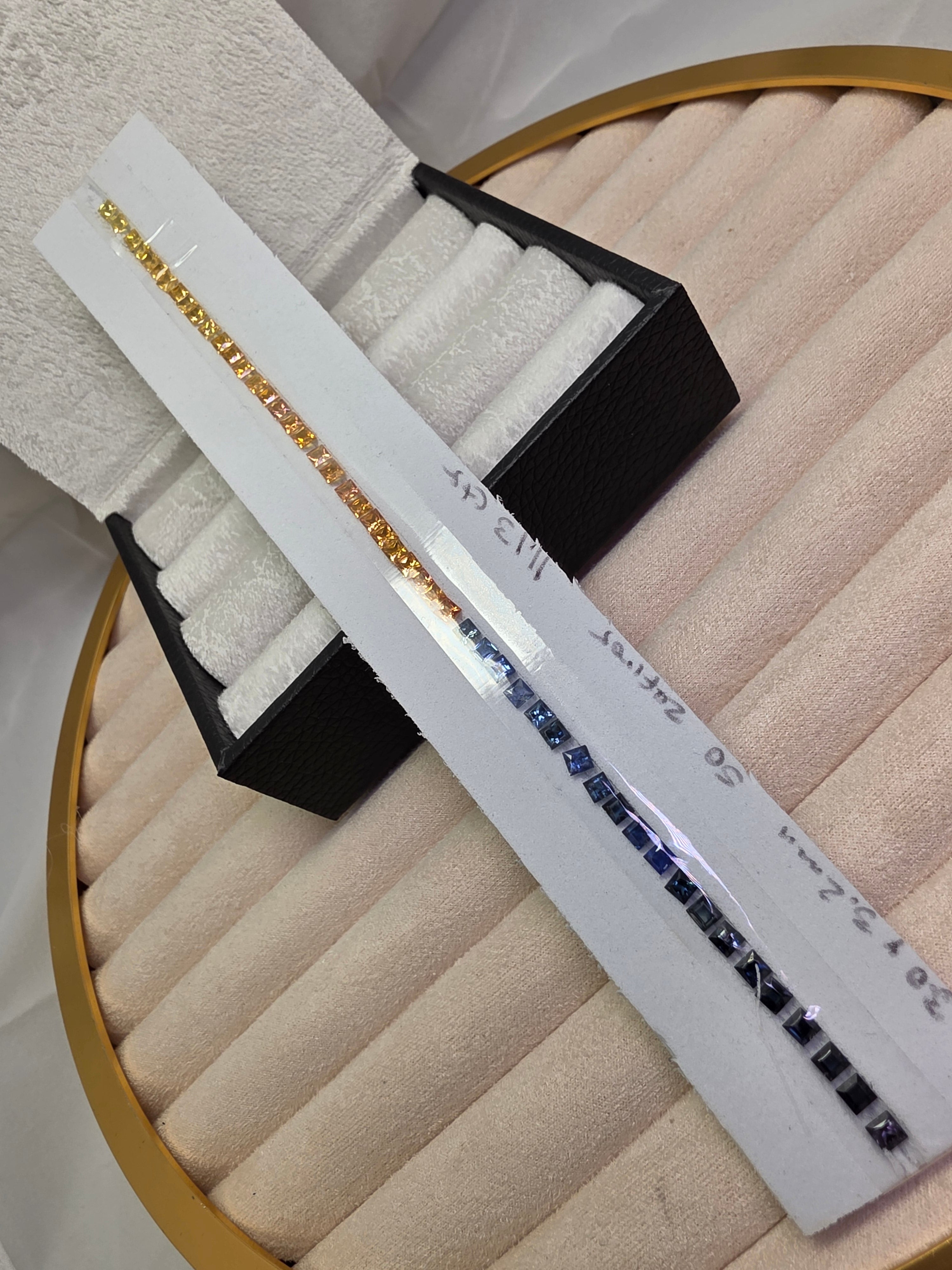 Lote de zafiro multicolor natural