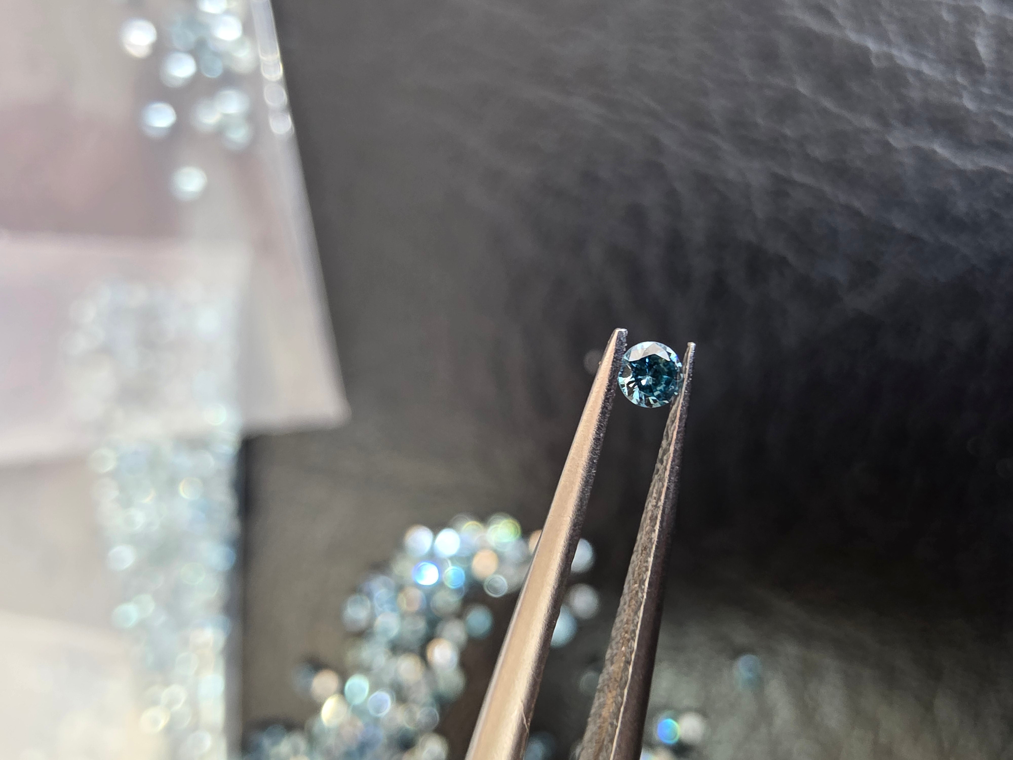 Diamante Natural 2,5mm Azul