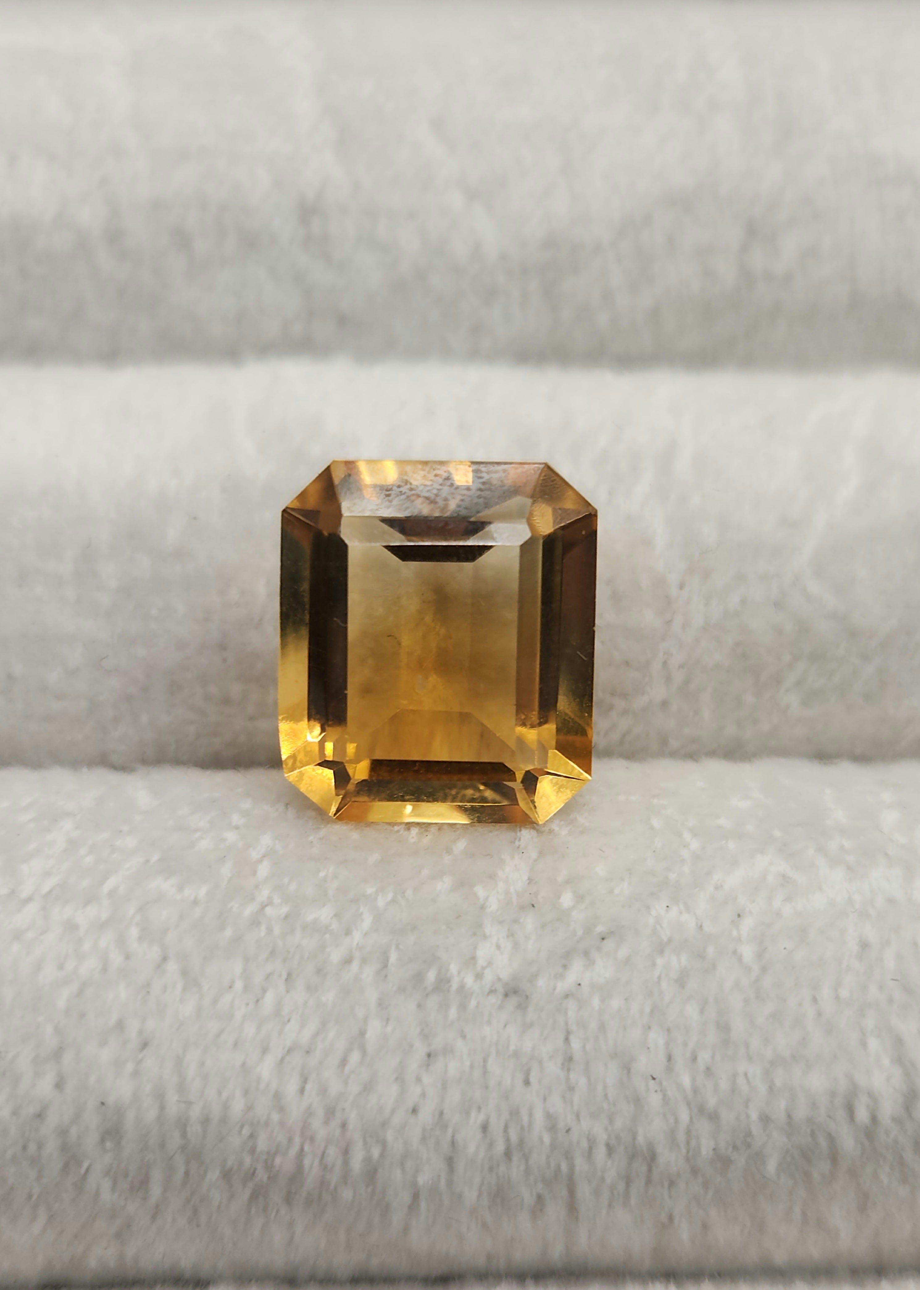 Citrino natural 14 x 12mm/ Corte rectangular