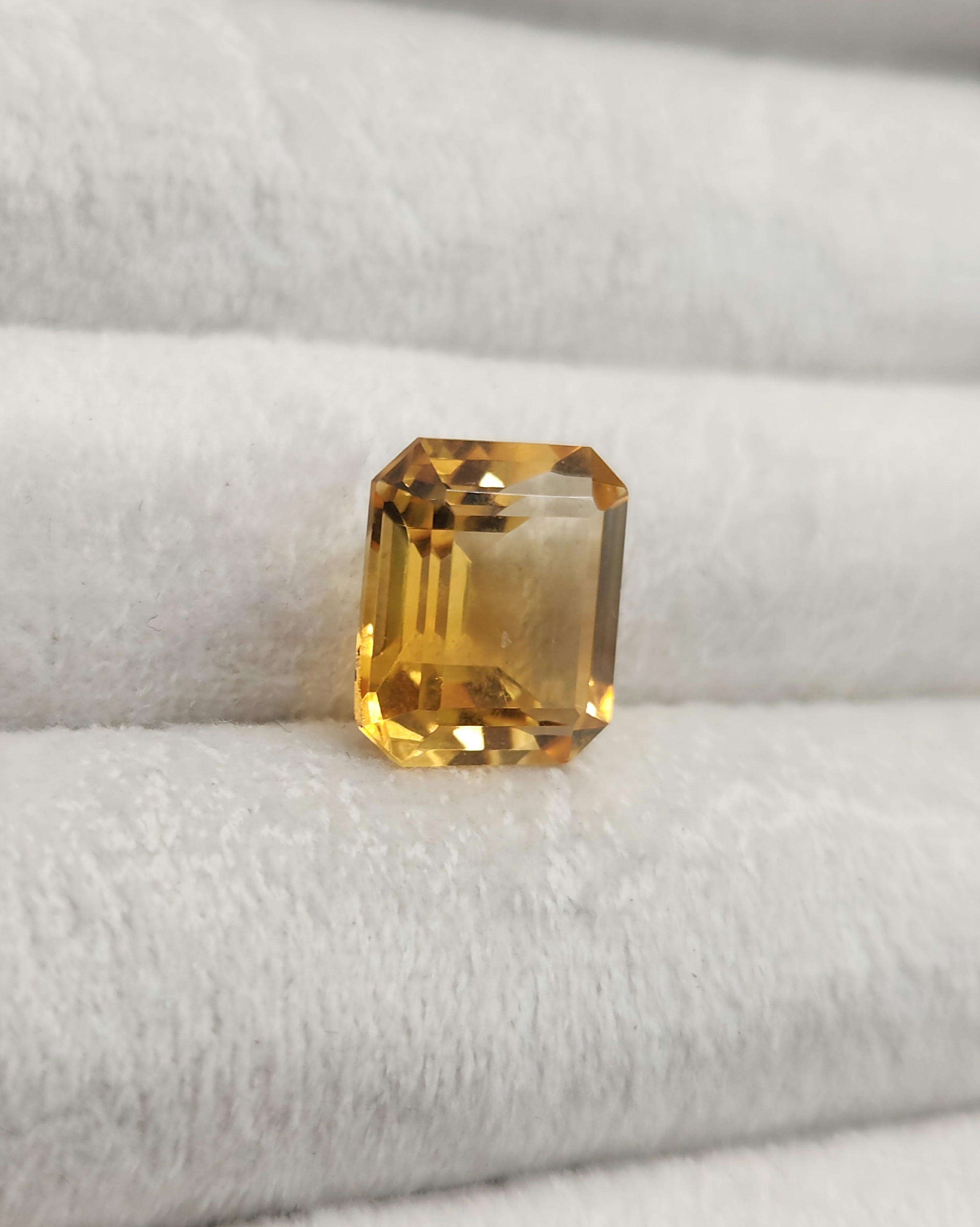 Citrino natural 14 x 12mm/ Corte rectangular