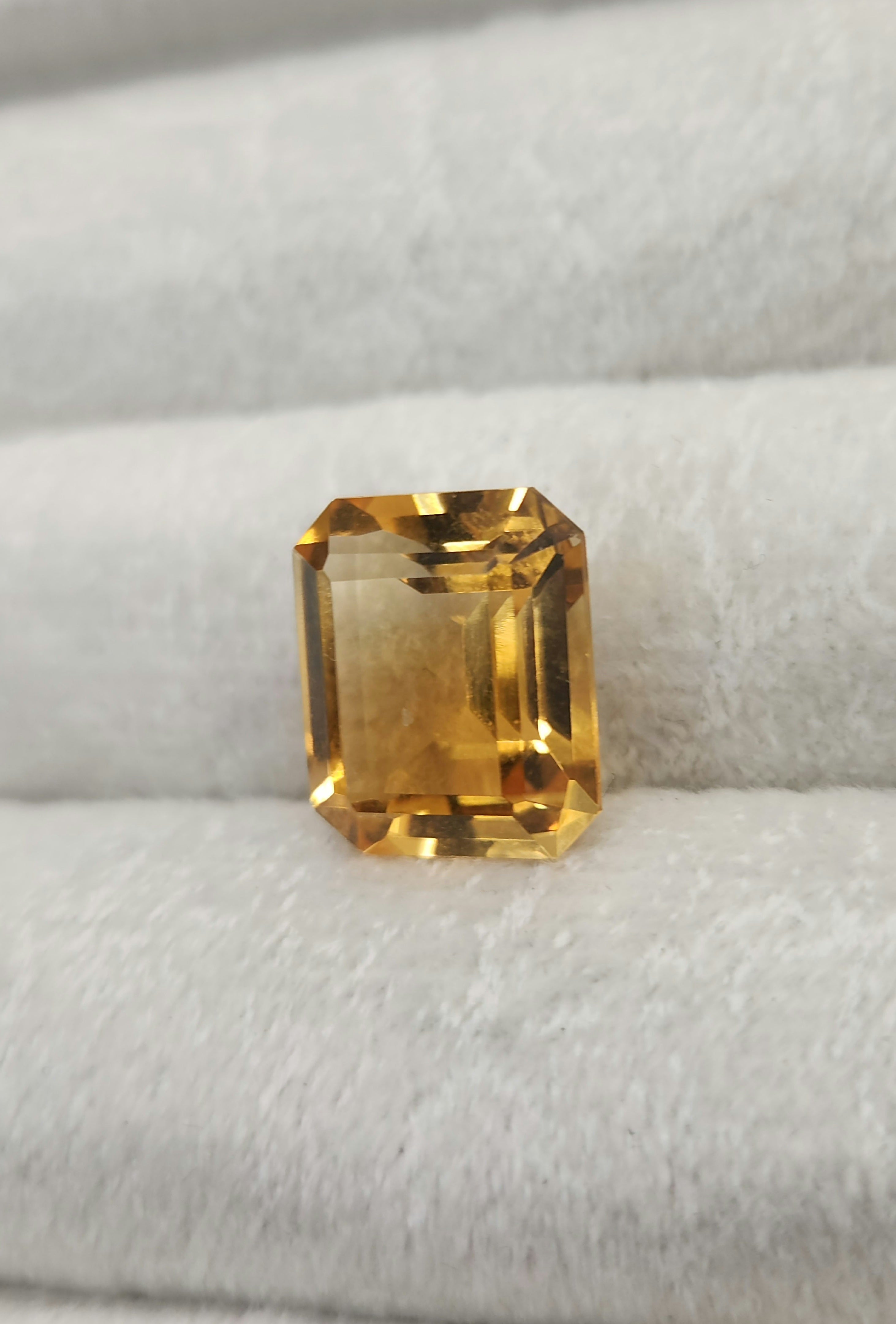 Citrino natural 14 x 12mm/ Corte rectangular