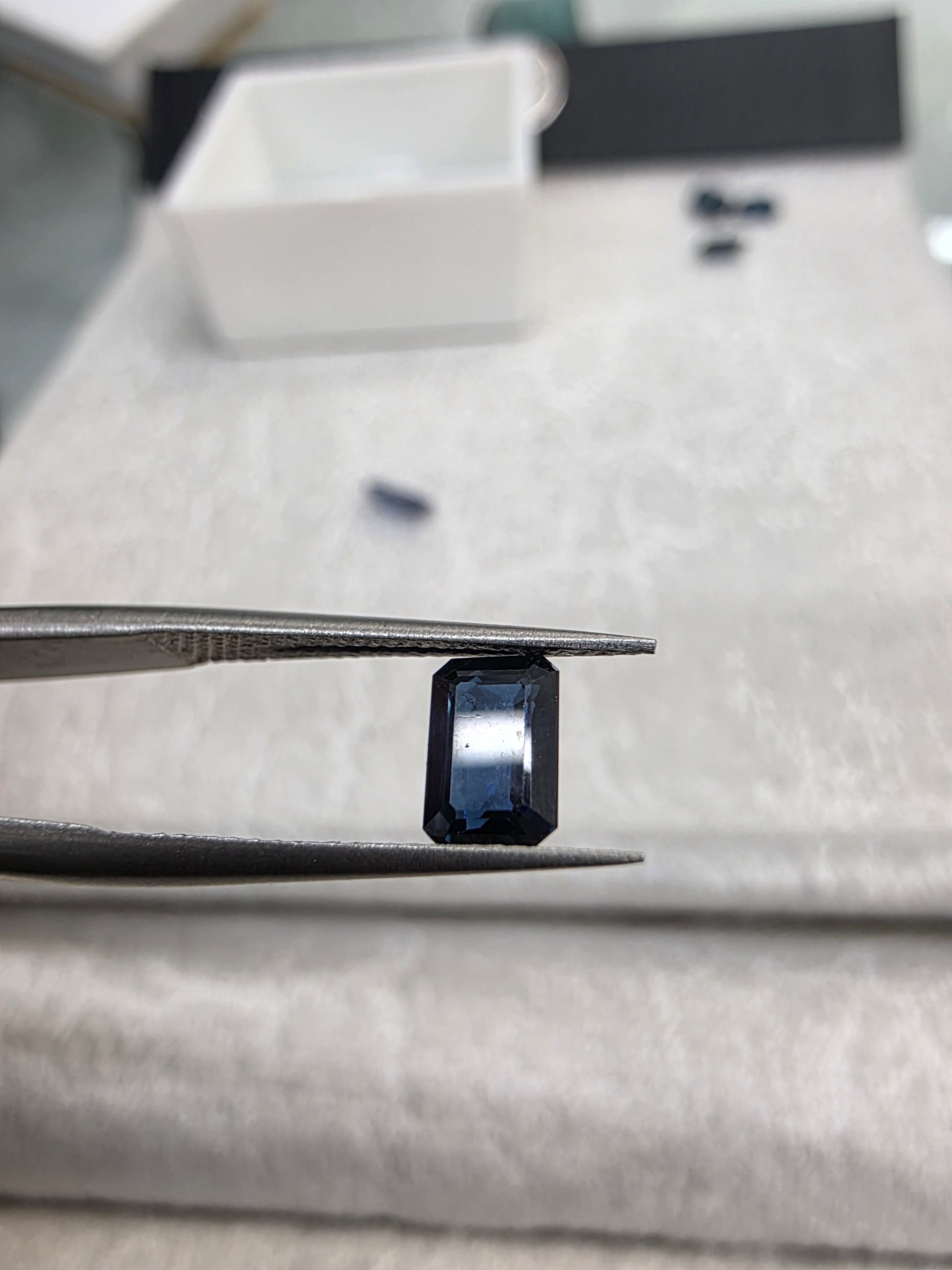Zafiro Natural azul 5.92mm TE /Corte rectangular