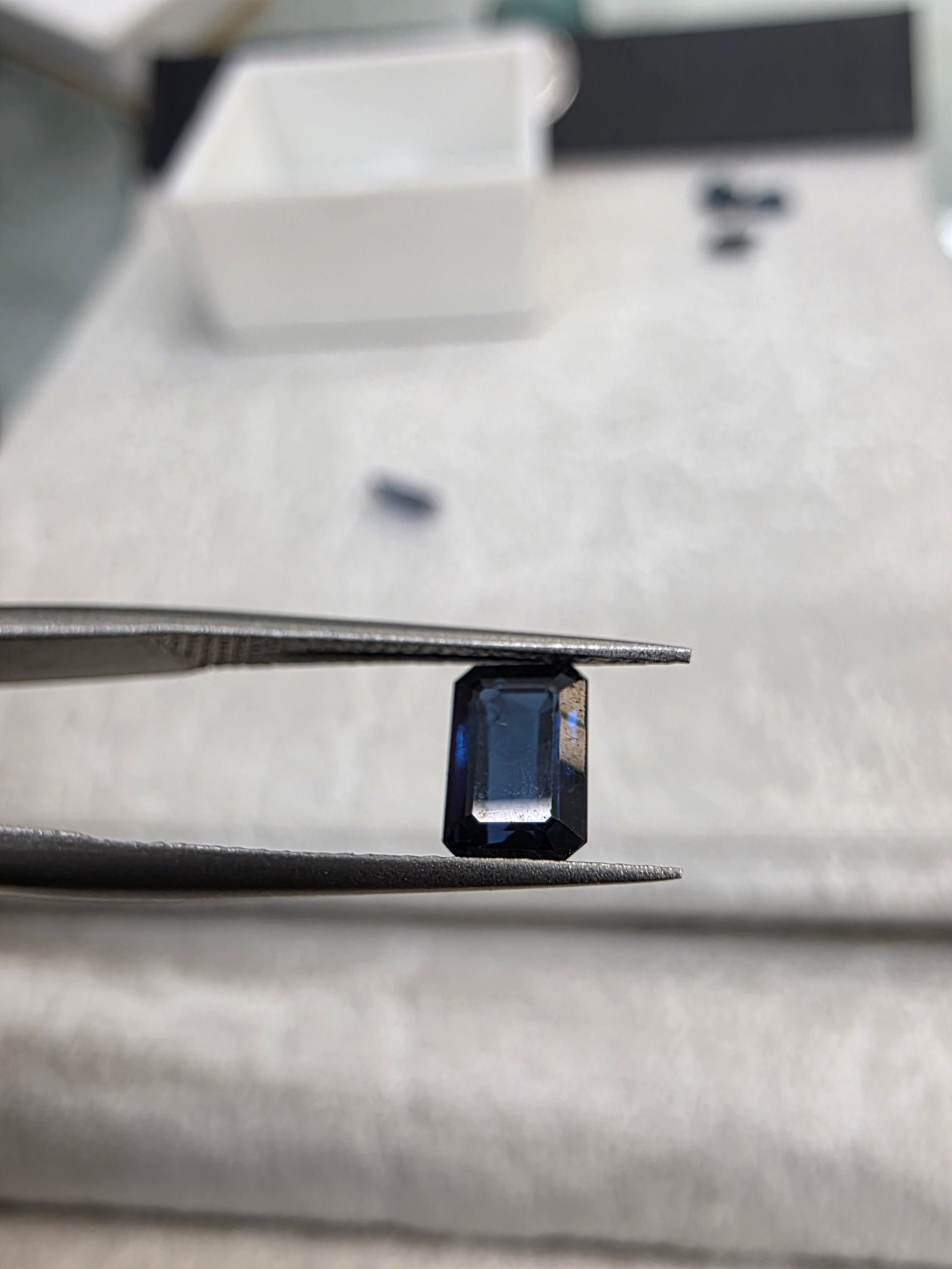 Zafiro Natural azul 5.92mm TE /Corte rectangular