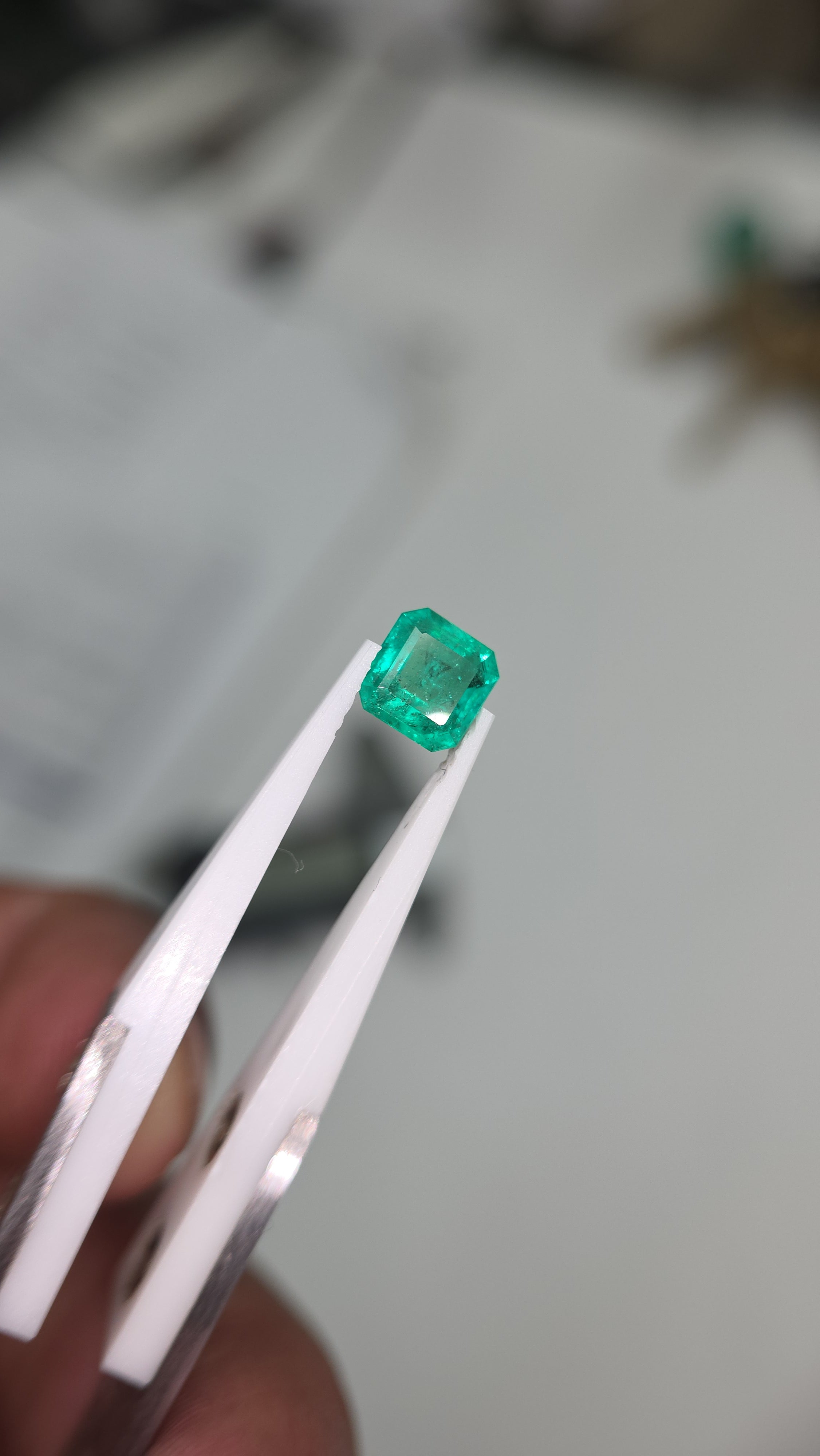 Esmeralda natural 6.56 x 6.42 x 3.68mm /corte cuadrado