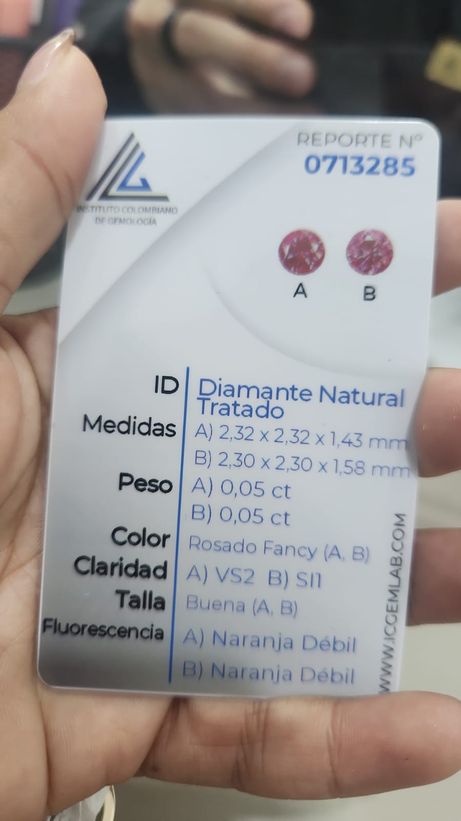 Diamante Roda Natural tratado