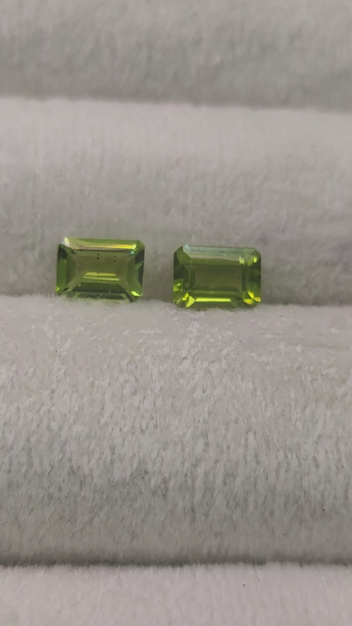 Peridoto Natural 7.1 x 5 mm/ Corte rectangular