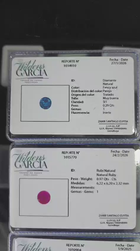 Certificación gemologica carnet