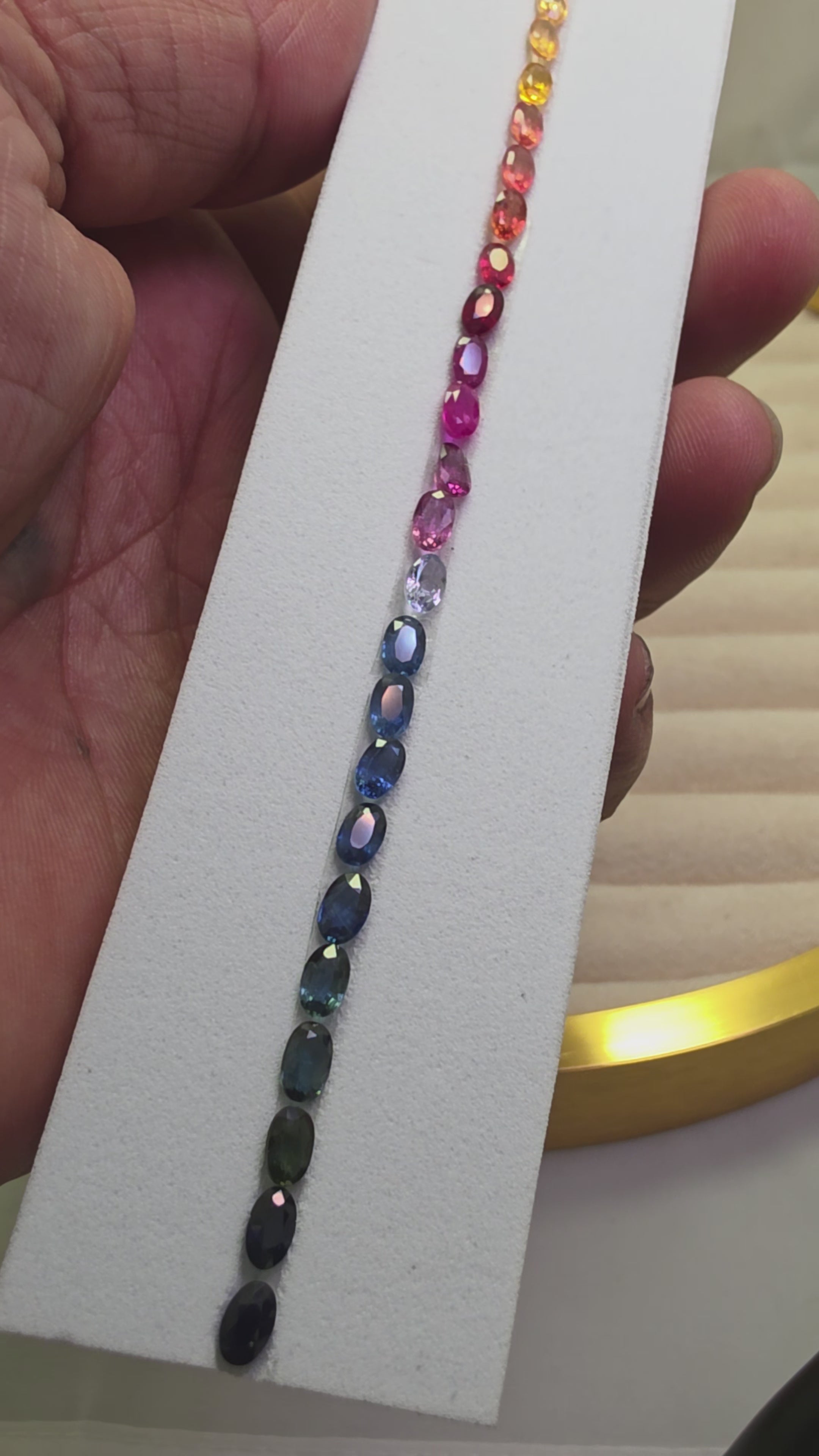 Lote de zafiro Multicolor Natural