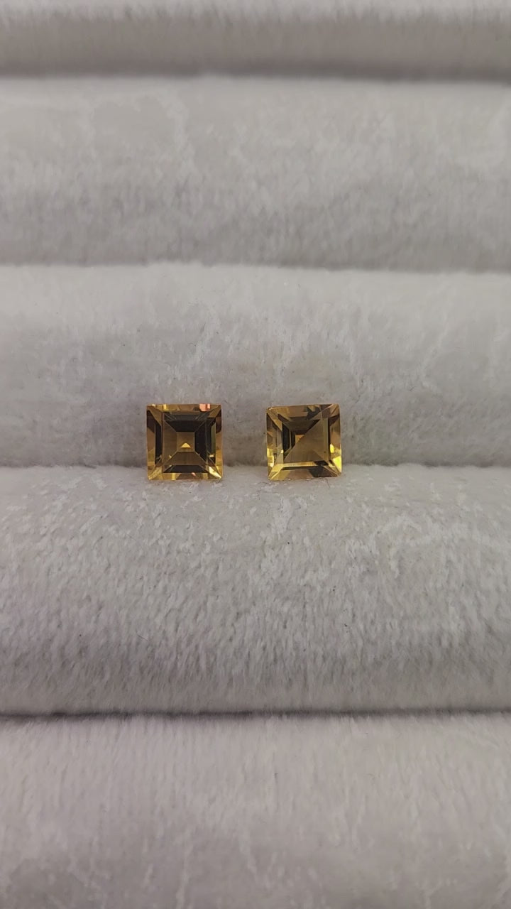 Citrino natural 6.19 × 6.11 mm/ Corte princesa
